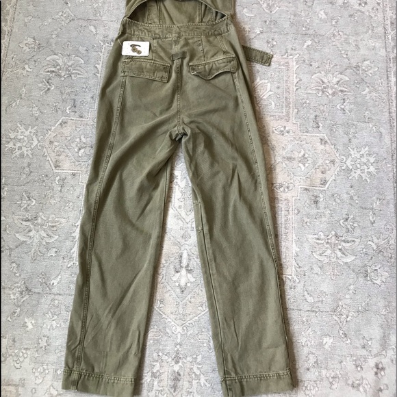 NWT Free People 90’s Straight Leg Sage Utility Jumpsuit - Picture 7 of 12